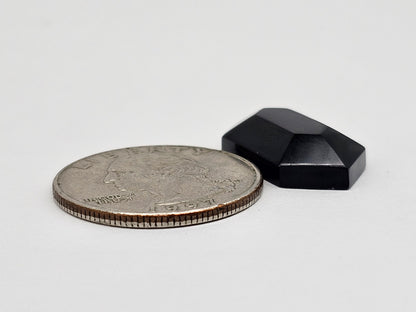 Geometric obsidian Cabochon | Natural Mexican Obsidian for Silversmiths
