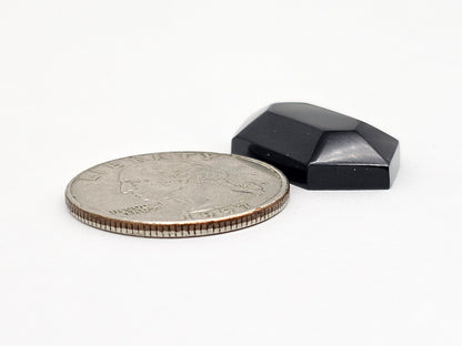 Geometric obsidian Cabochon | Natural Mexican Obsidian for Silversmiths
