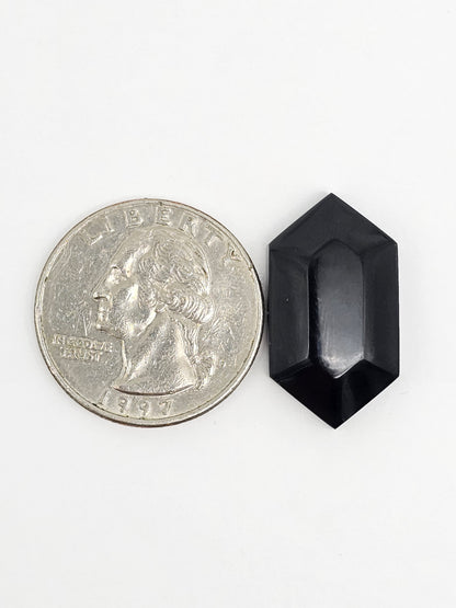 Geometric obsidian Cabochon | Natural Mexican Obsidian for Silversmiths