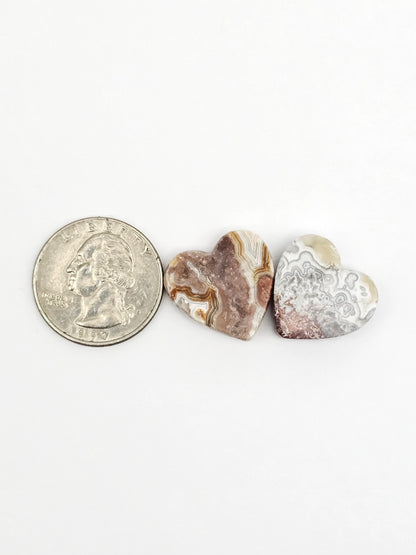 Mexican Crazy Lace Agate Pair Cabochons