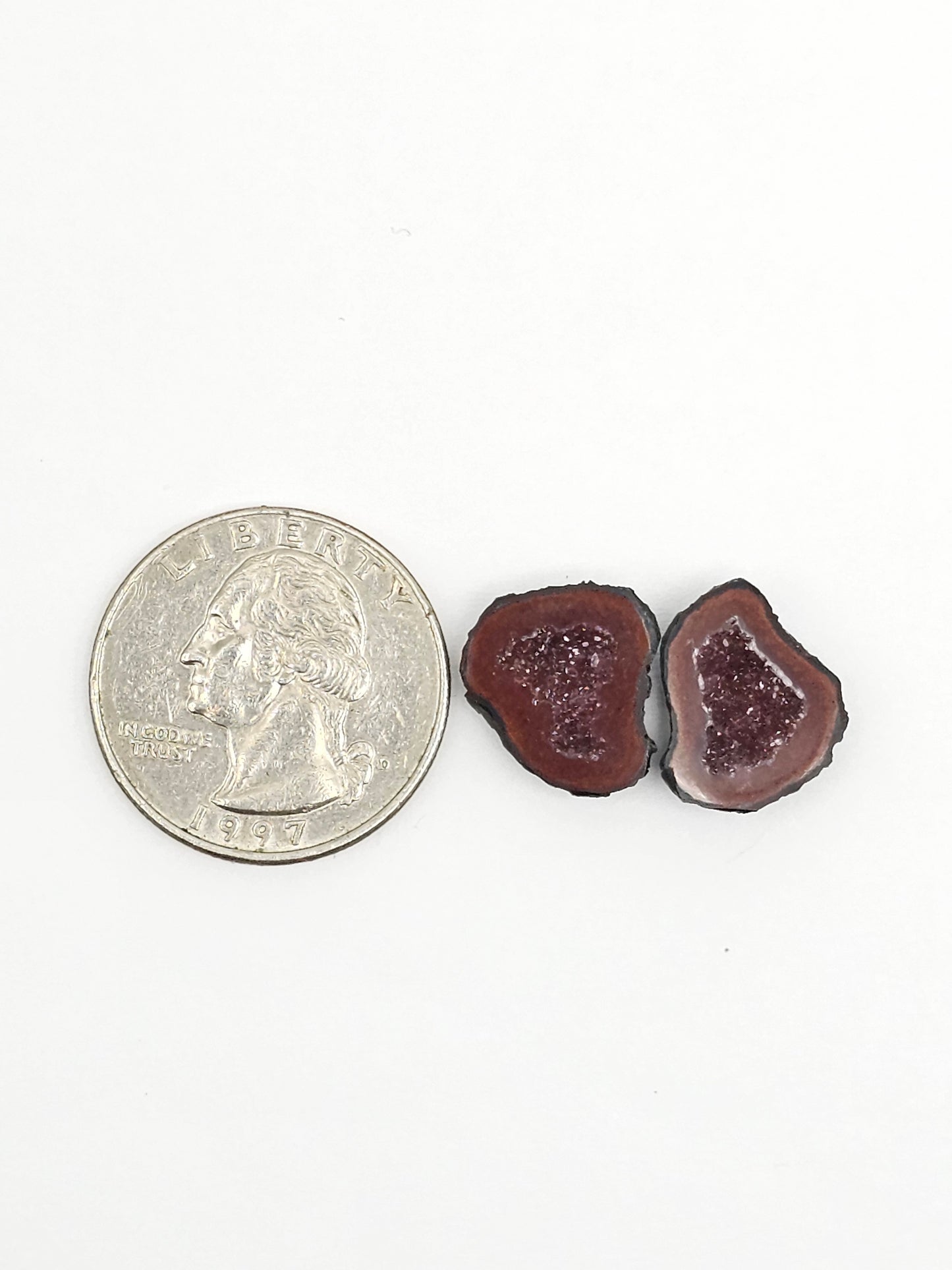 Tabasco Geode Cabochon Pair | Natural Mexican Geode