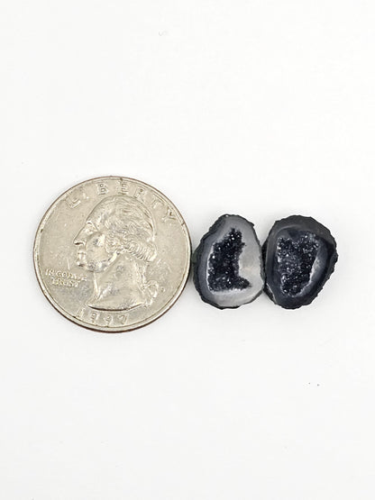 Tabasco Geode Cabochon Pair | Natural Mexican Geode