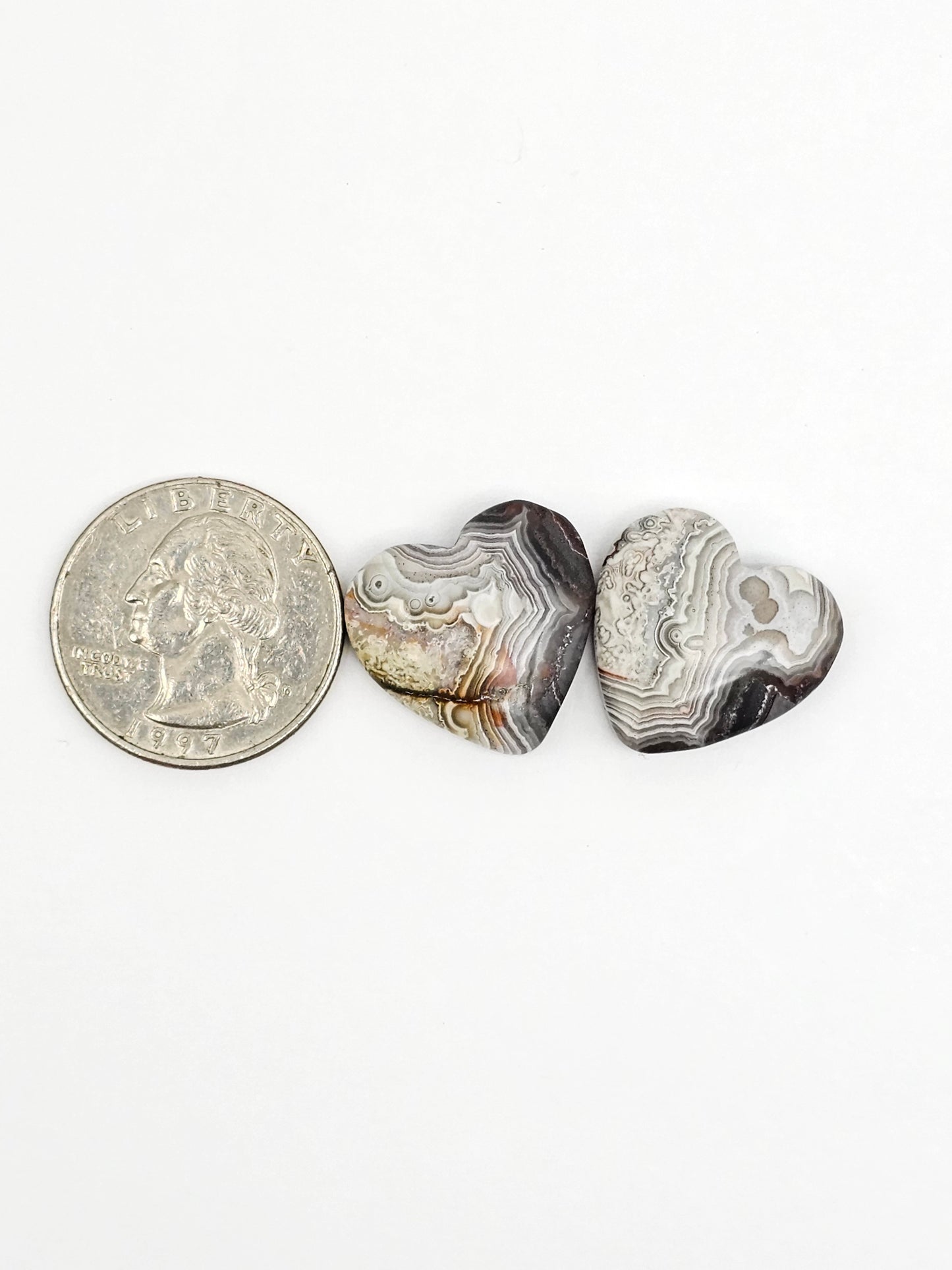 Mexican Crazy Lace Agate Pair Cabochons