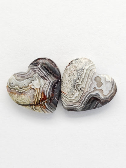 Mexican Crazy Lace Agate Pair Cabochons