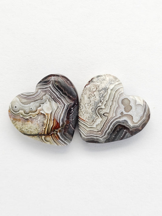 Mexican Crazy Lace Agate Pair Cabochons