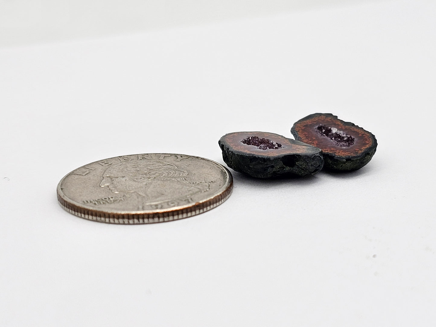 Tabasco Geode Cabochon Pair | Natural Mexican Geode