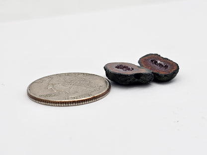 Tabasco Geode Cabochon Pair | Natural Mexican Geode