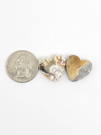 Mexican Crazy Lace Agate Pair Cabochons