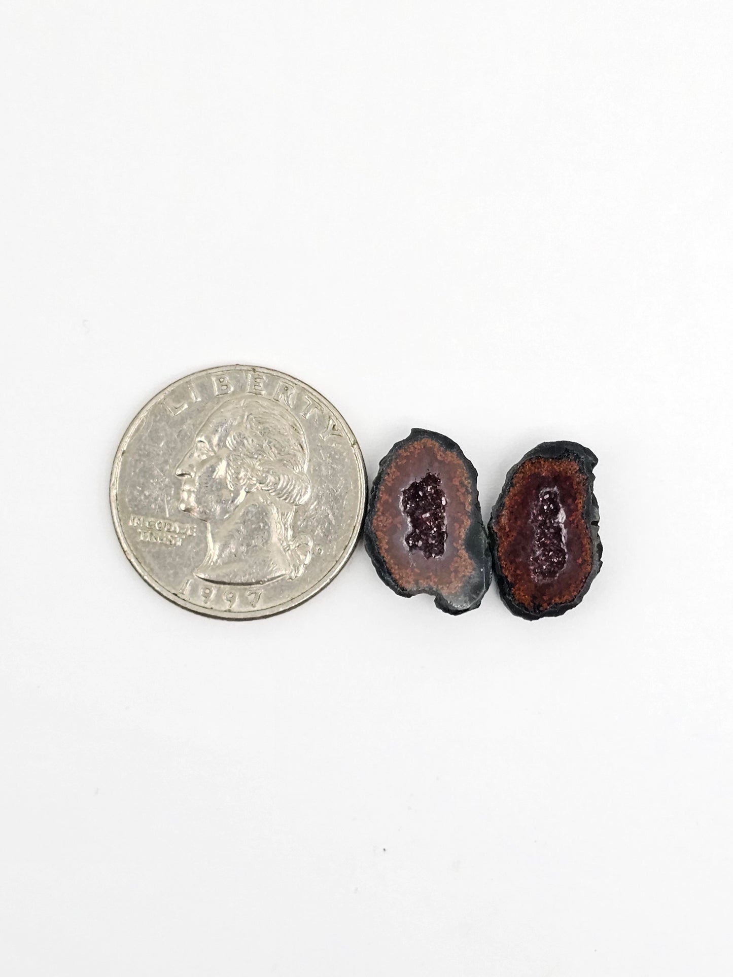 Tabasco Geode Cabochon Pair | Natural Mexican Geode