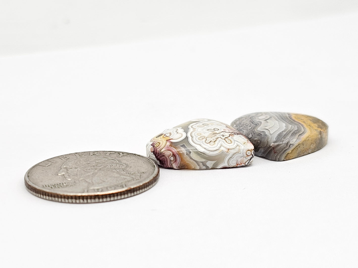 Mexican Crazy Lace Agate Pair Cabochons