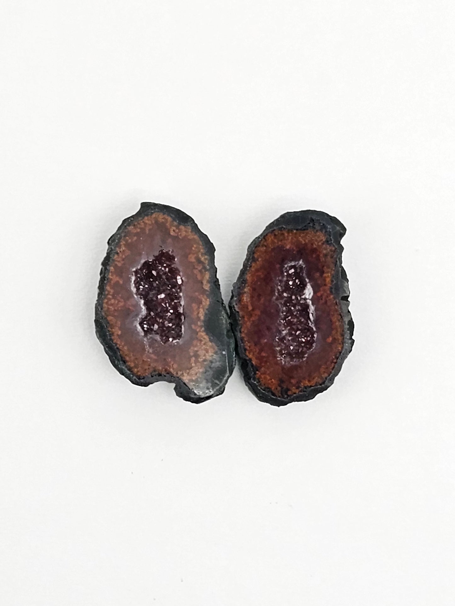 Tabasco Geode Cabochon Pair | Natural Mexican Geode