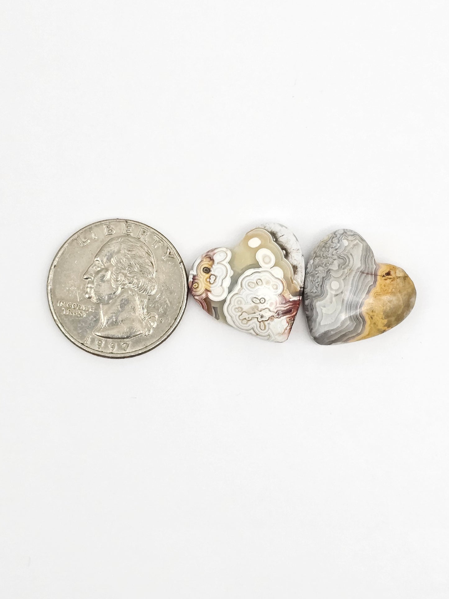 Mexican Crazy Lace Agate Pair Cabochons