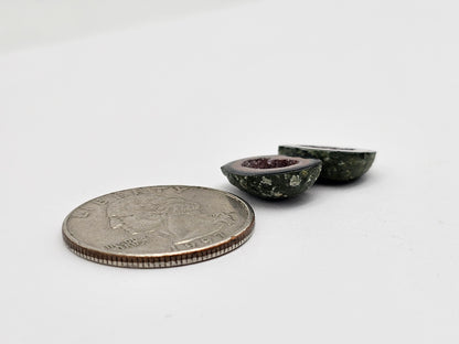 Tabasco Geode Cabochon Pair | Natural Mexican Geode