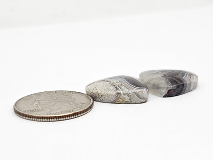 Mexican Crazy Lace Agate Pair Cabochons