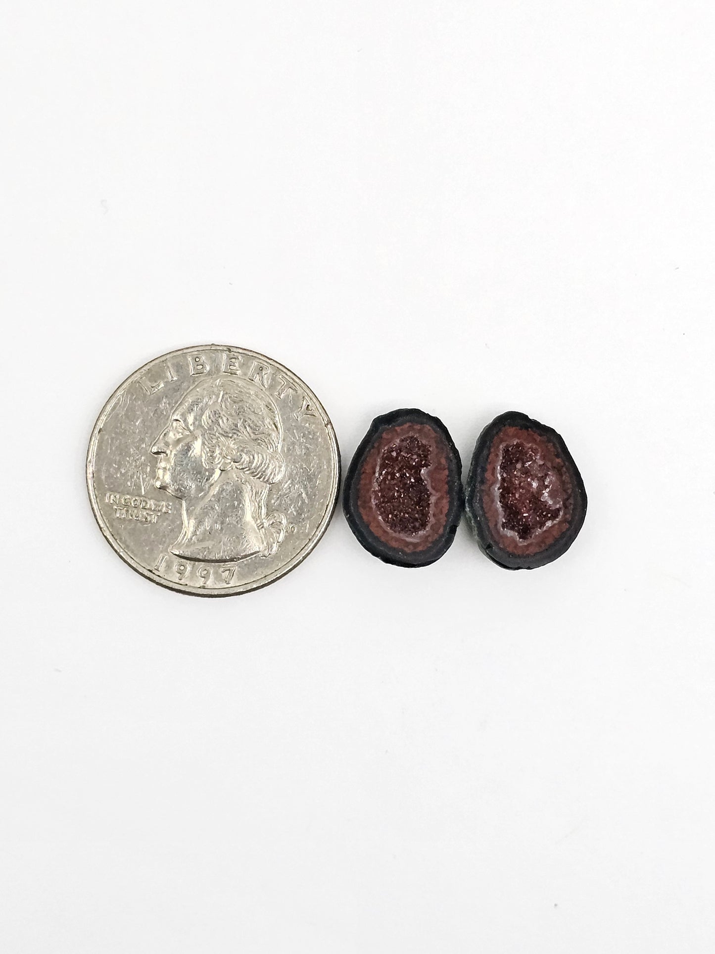 Tabasco Geode Cabochon Pair | Natural Mexican Geode
