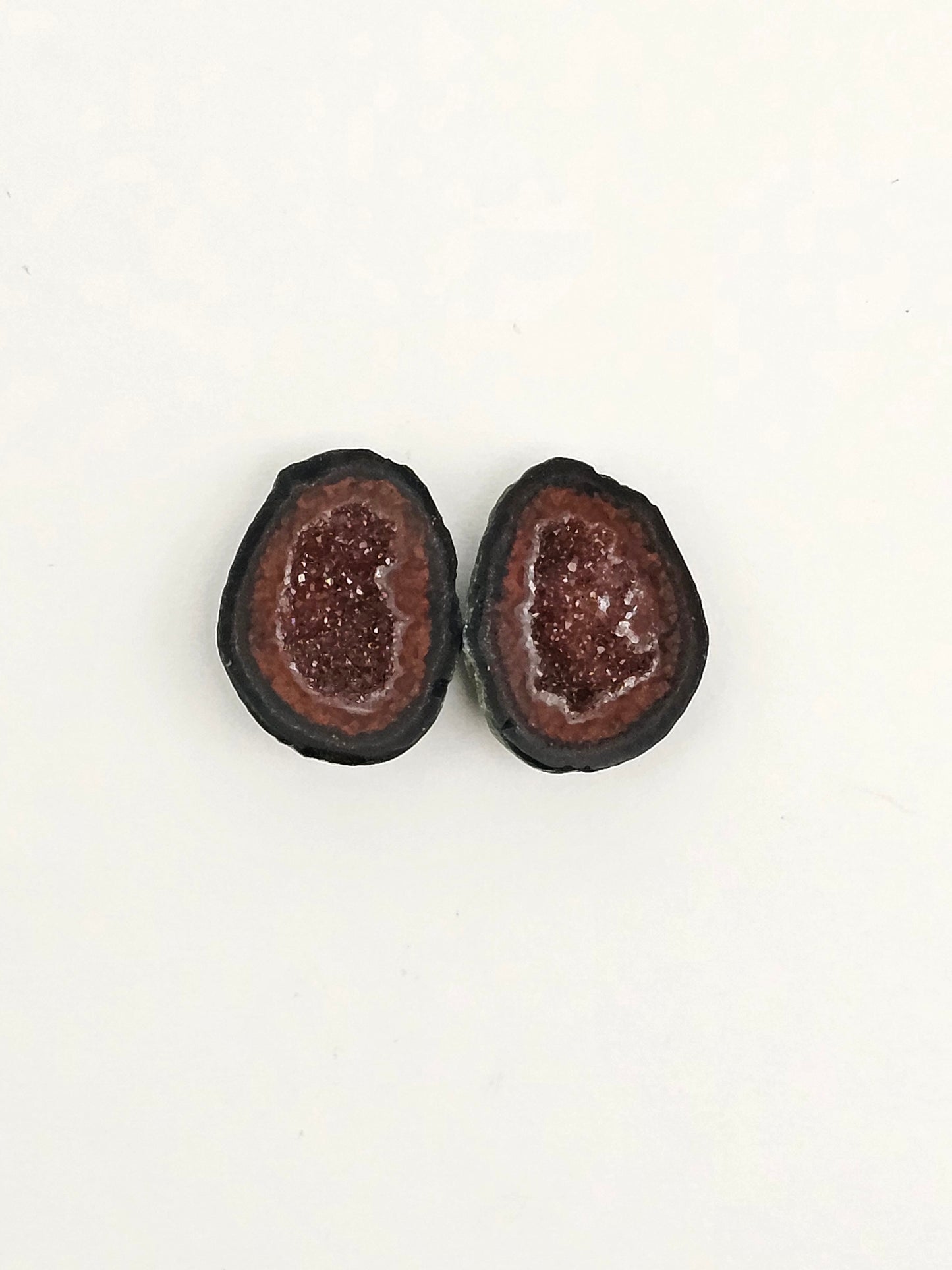 Tabasco Geode Cabochon Pair | Natural Mexican Geode