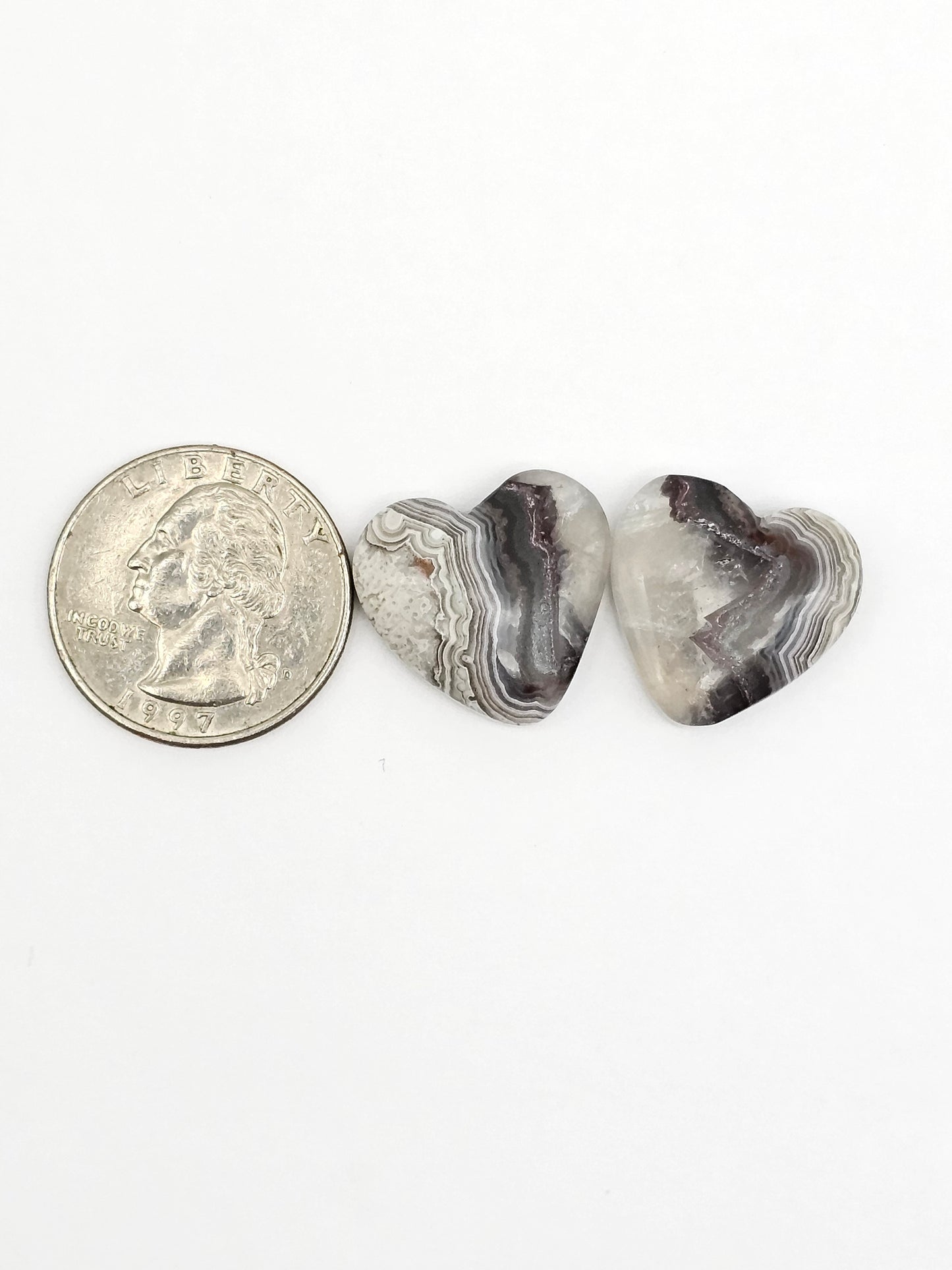 Mexican Crazy Lace Agate Pair Cabochons