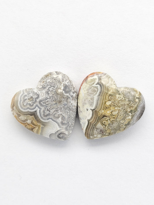 Mexican Crazy Lace Agate Pair Cabochons