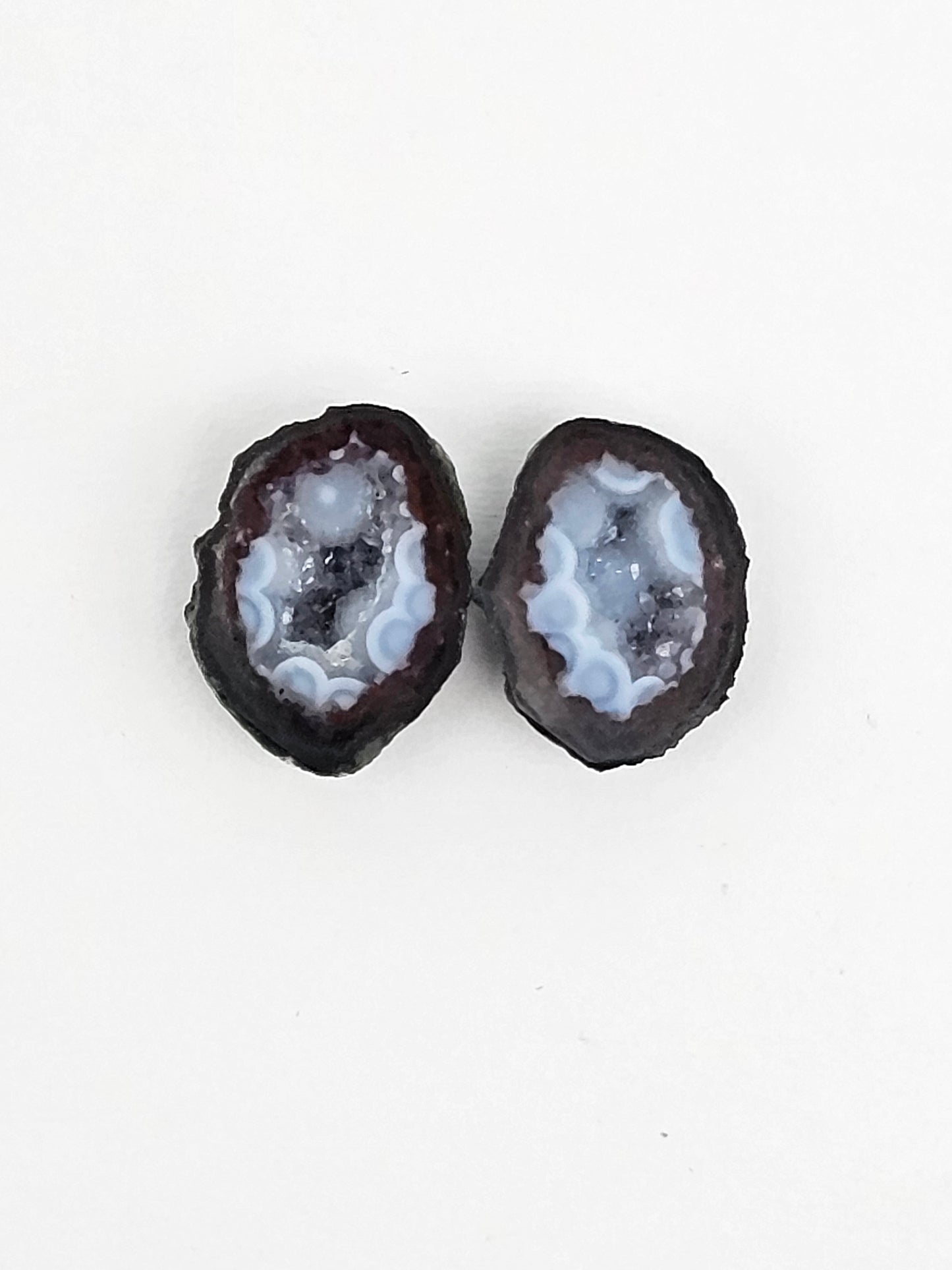 Tabasco Geode Cabochon Pair | Natural Mexican Geode