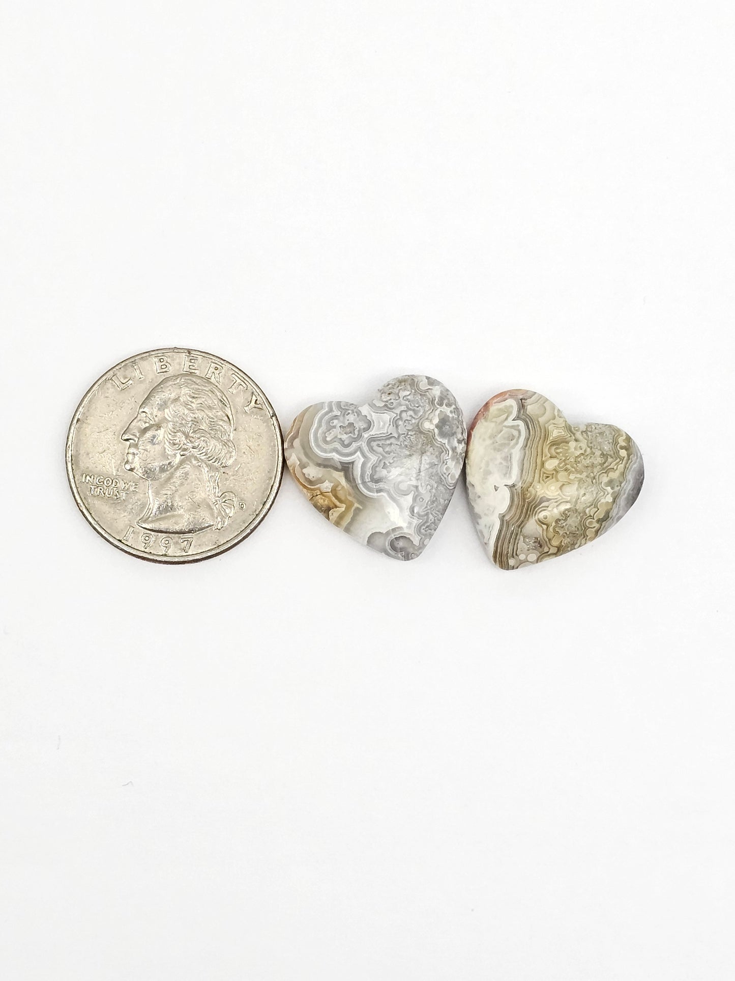 Mexican Crazy Lace Agate Pair Cabochons