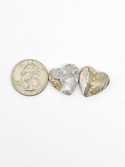 Mexican Crazy Lace Agate Pair Cabochons