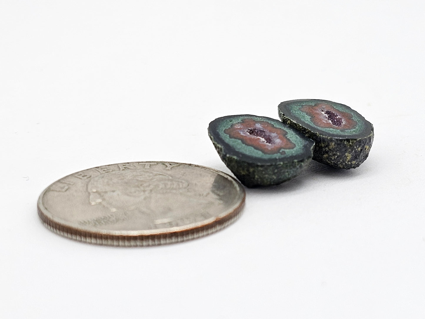 Tabasco Geode Cabochon Pair | Natural Mexican Geode