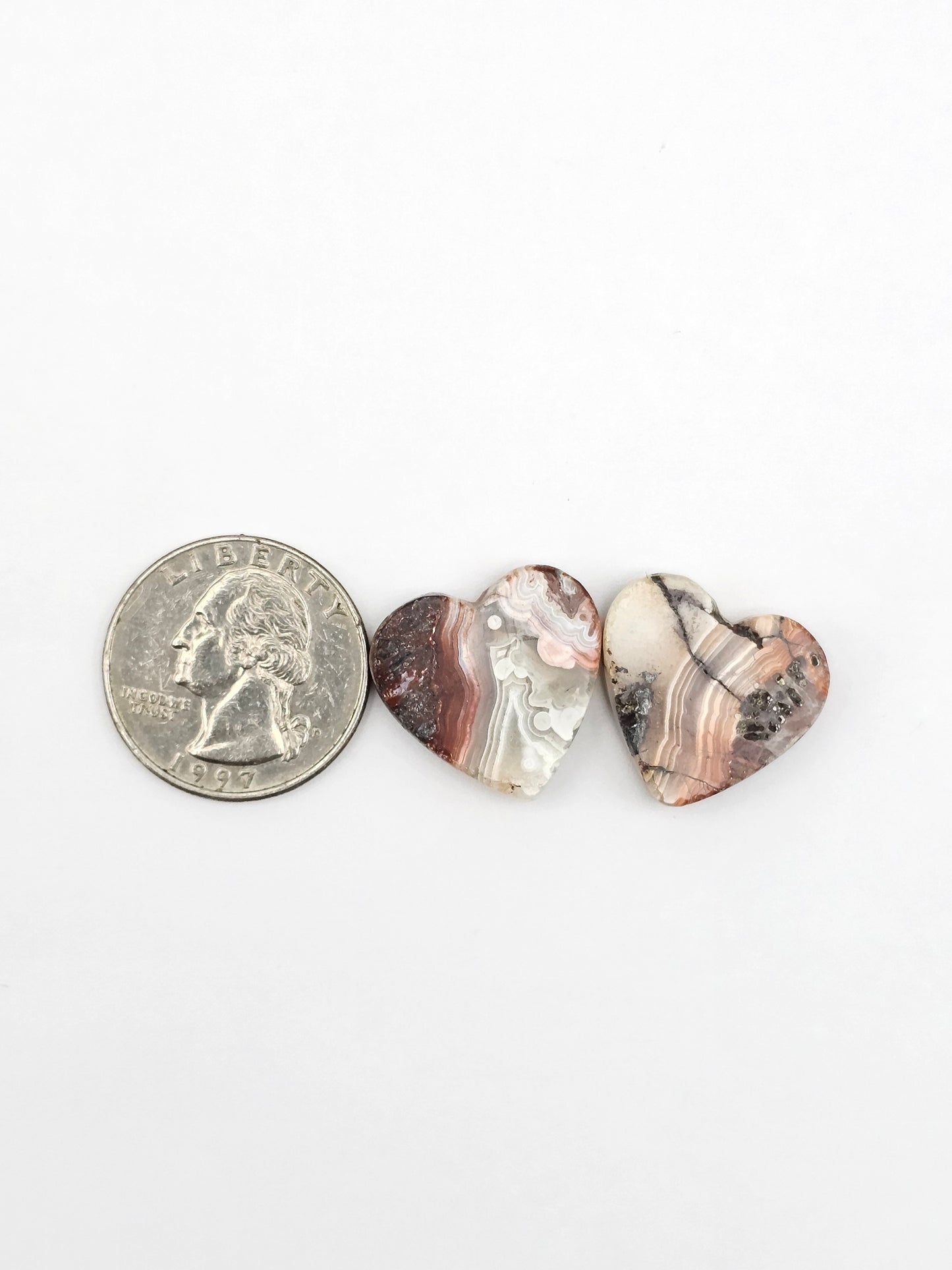 Mexican Crazy Lace Agate Pair Cabochons