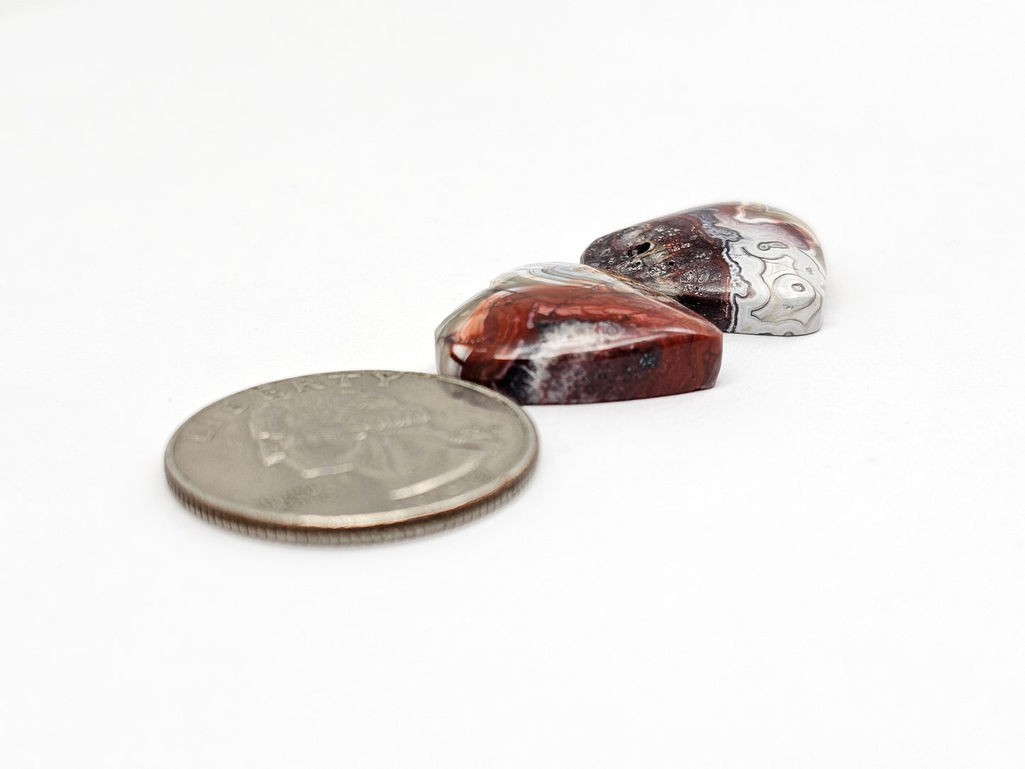 Mexican Crazy Lace Agate Pair Cabochons