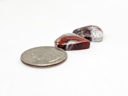 Mexican Crazy Lace Agate Pair Cabochons