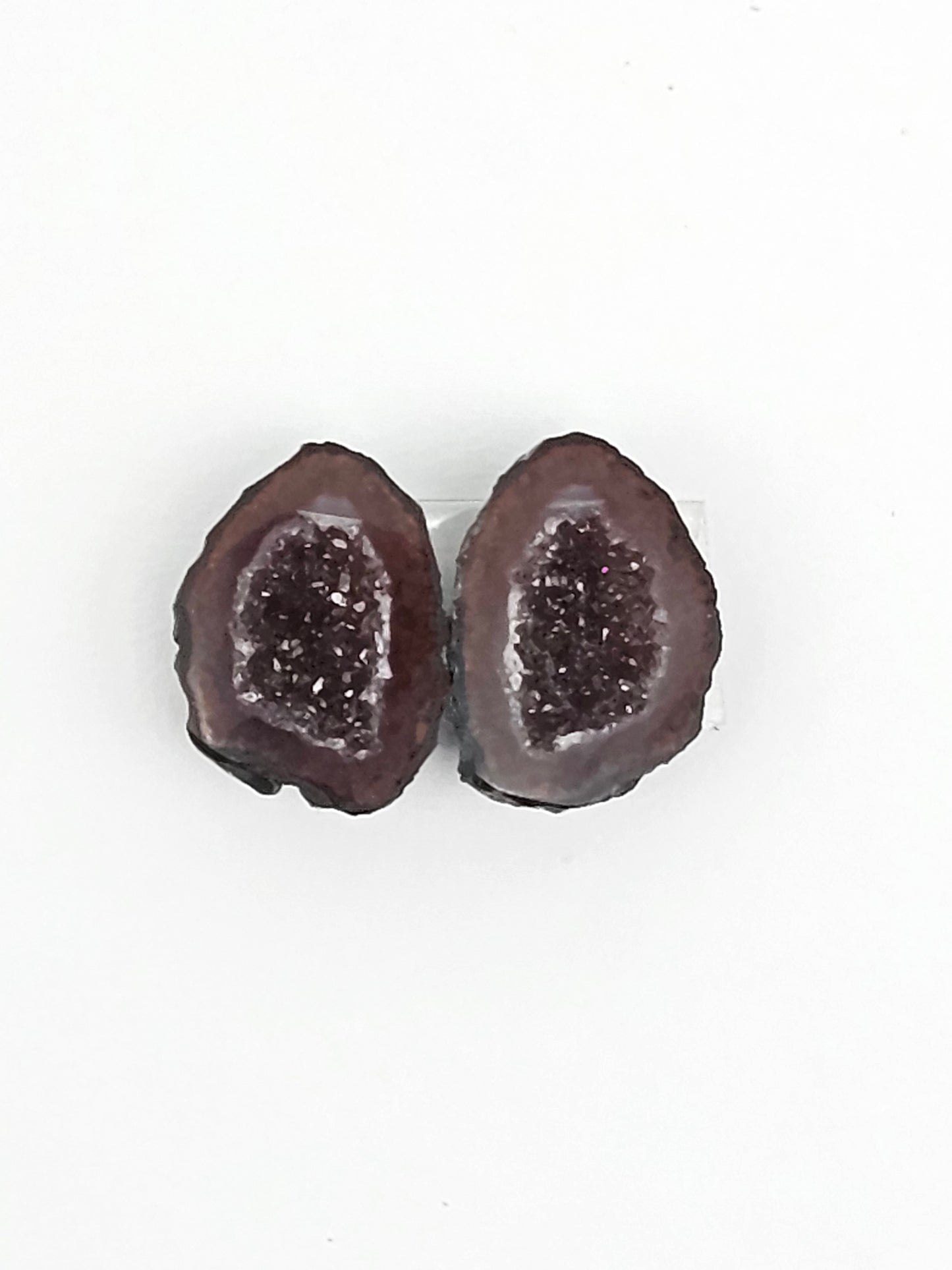 Tabasco Geode Cabochon Pair | Natural Mexican Geode