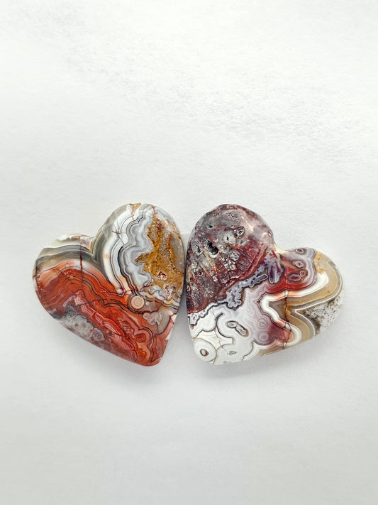 Mexican Crazy Lace Agate Pair Cabochons