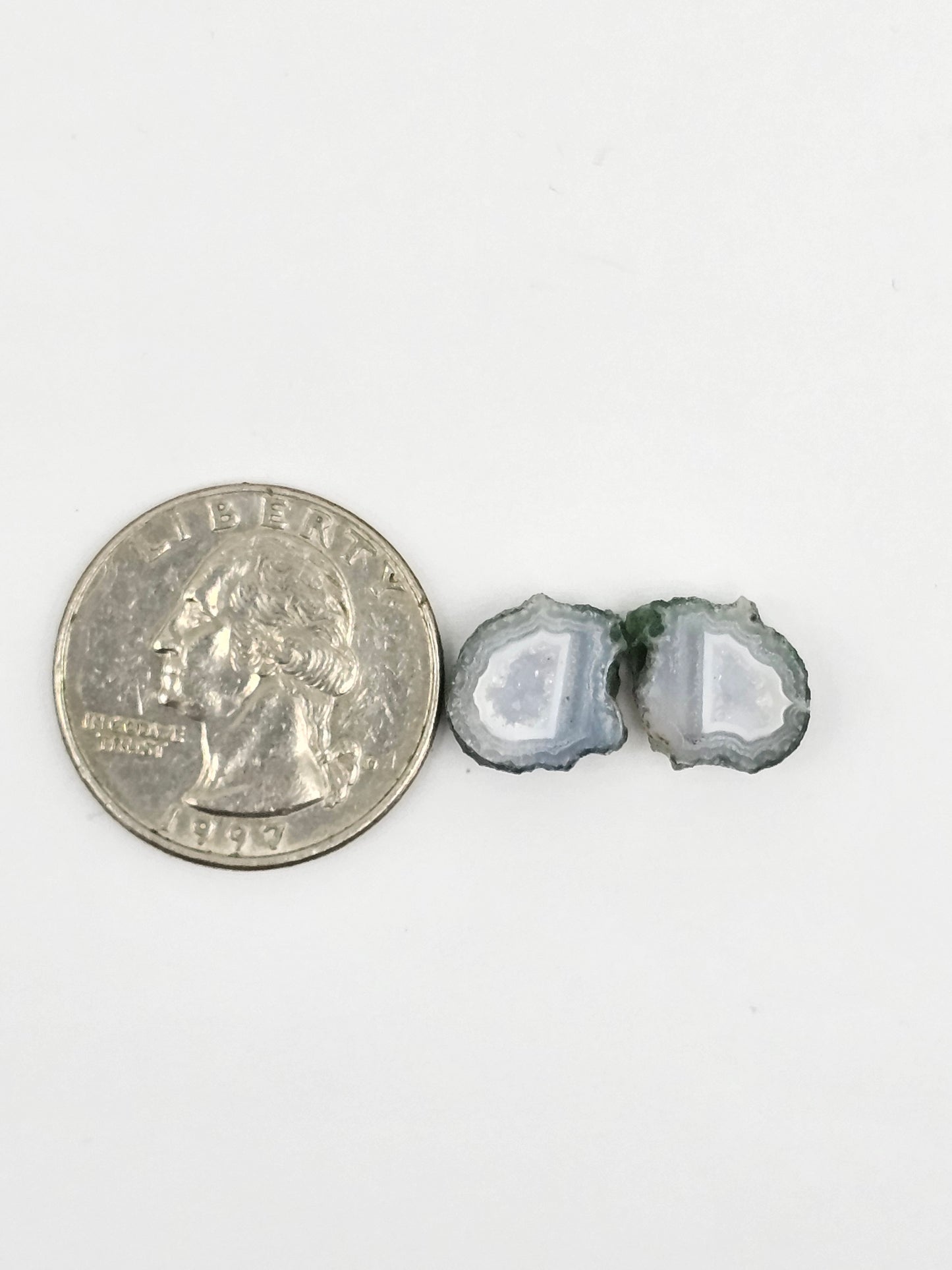 Tabasco Geode Cabochon Pair | Natural Mexican Geode