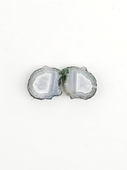 Tabasco Geode Cabochon Pair | Natural Mexican Geode