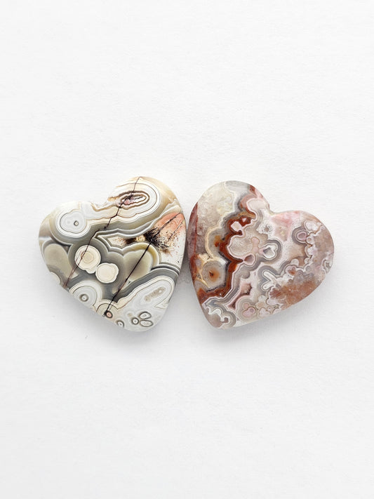 Mexican Crazy Lace Agate Pair Cabochons