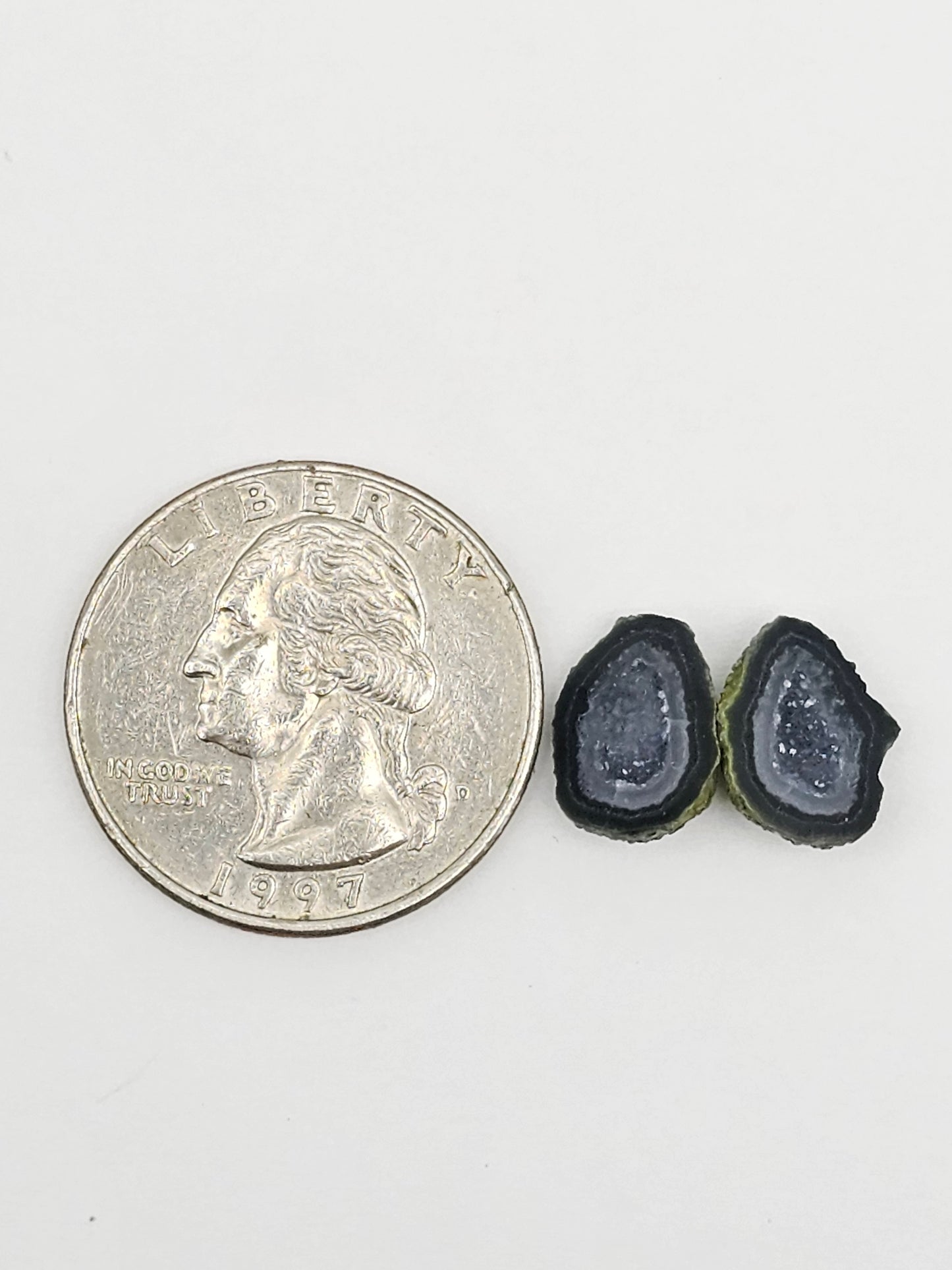 Tabasco Geode Cabochon Pair | Natural Mexican Geode