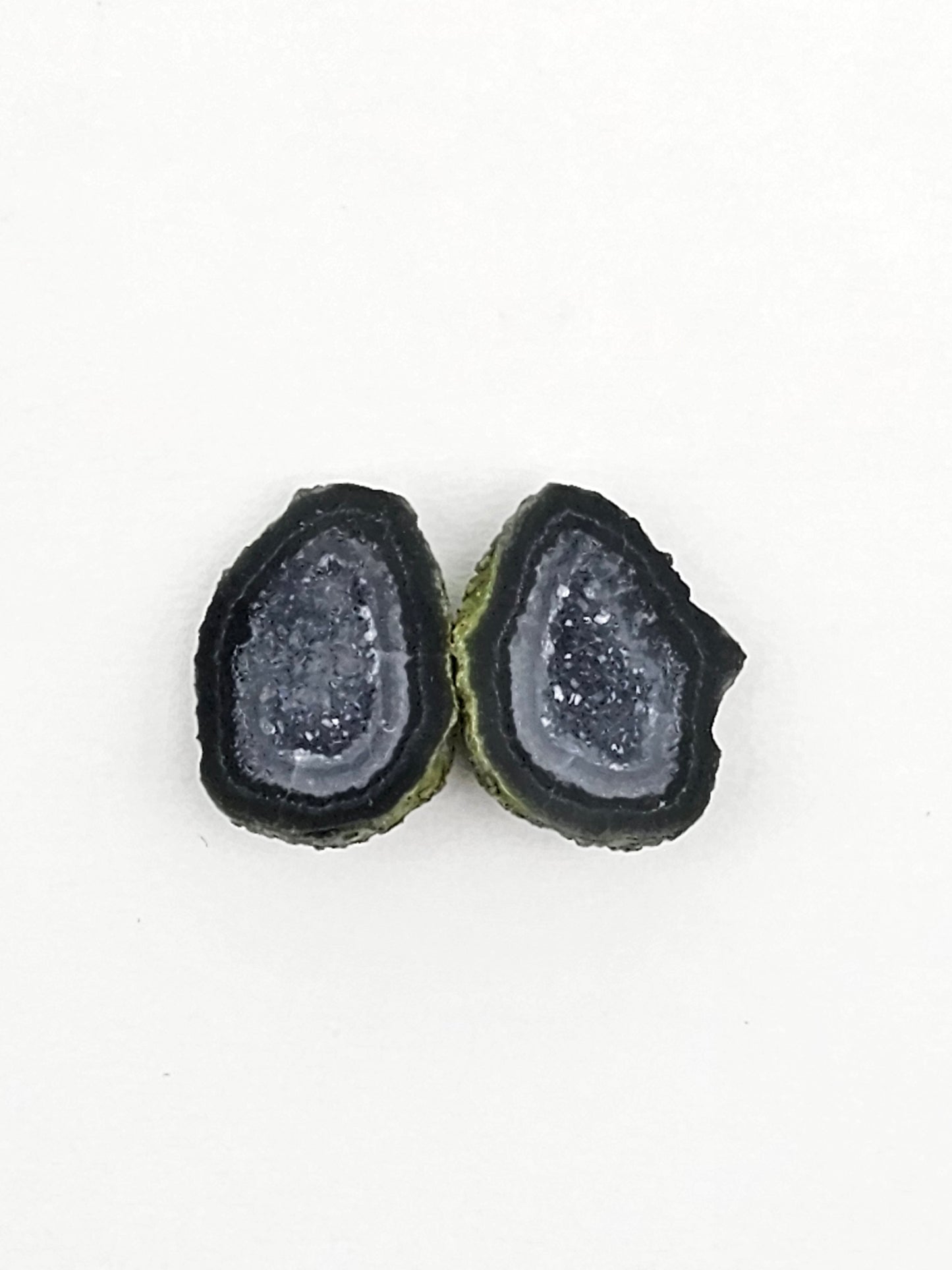 Tabasco Geode Cabochon Pair | Natural Mexican Geode