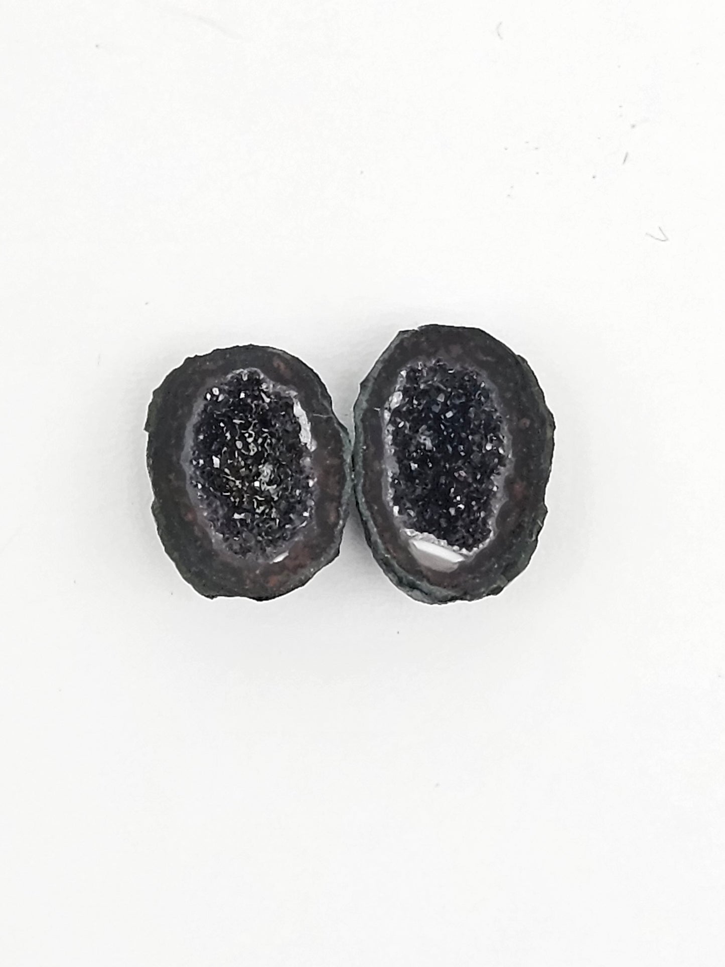 Tabasco Geode Cabochon Pair | Natural Mexican Geode