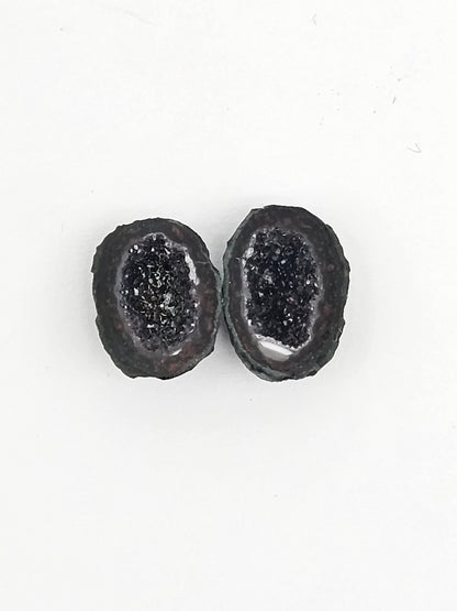 Tabasco Geode Cabochon Pair | Natural Mexican Geode