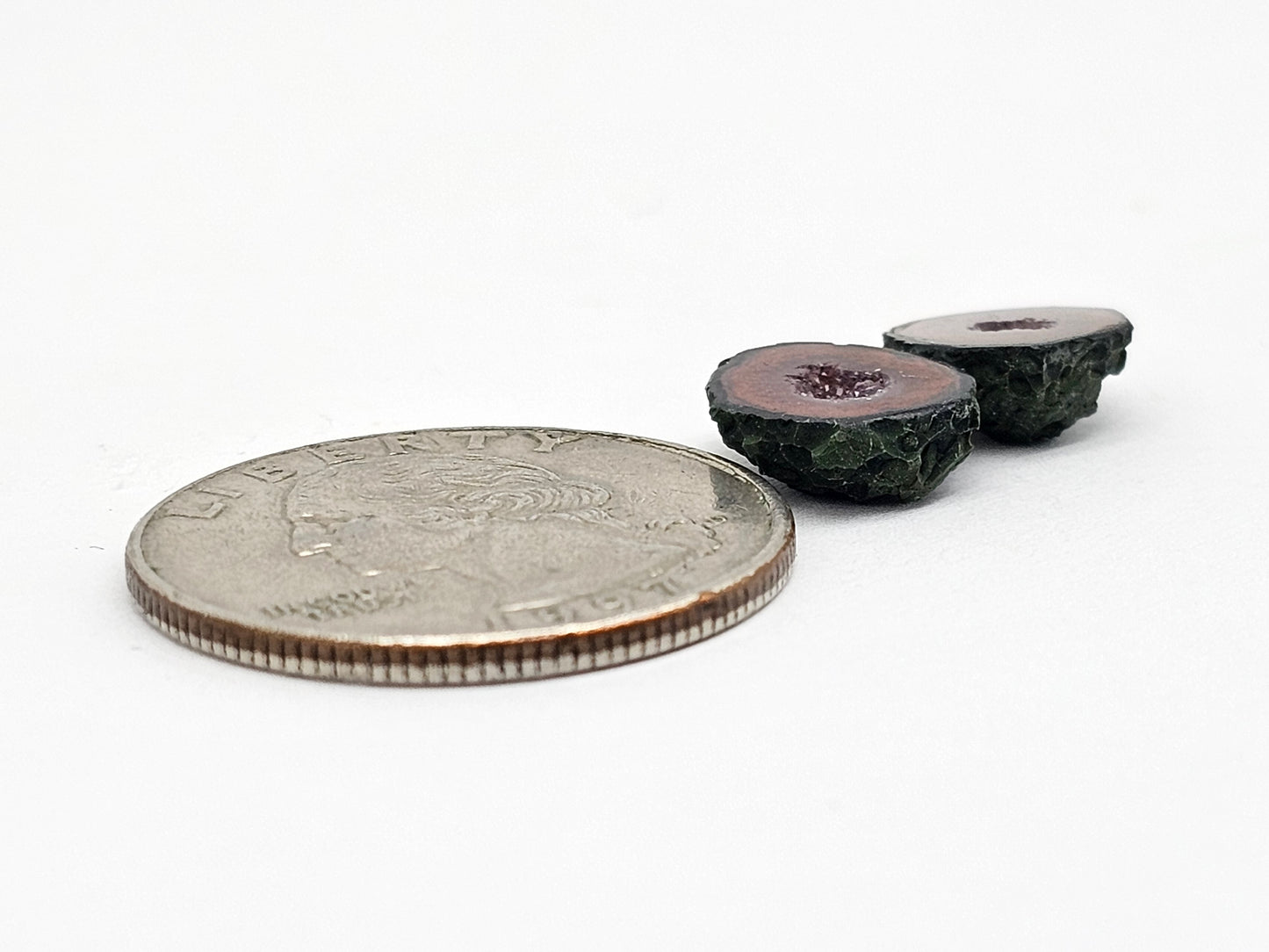 Tabasco Geode Cabochon Pair | Natural Mexican Geode