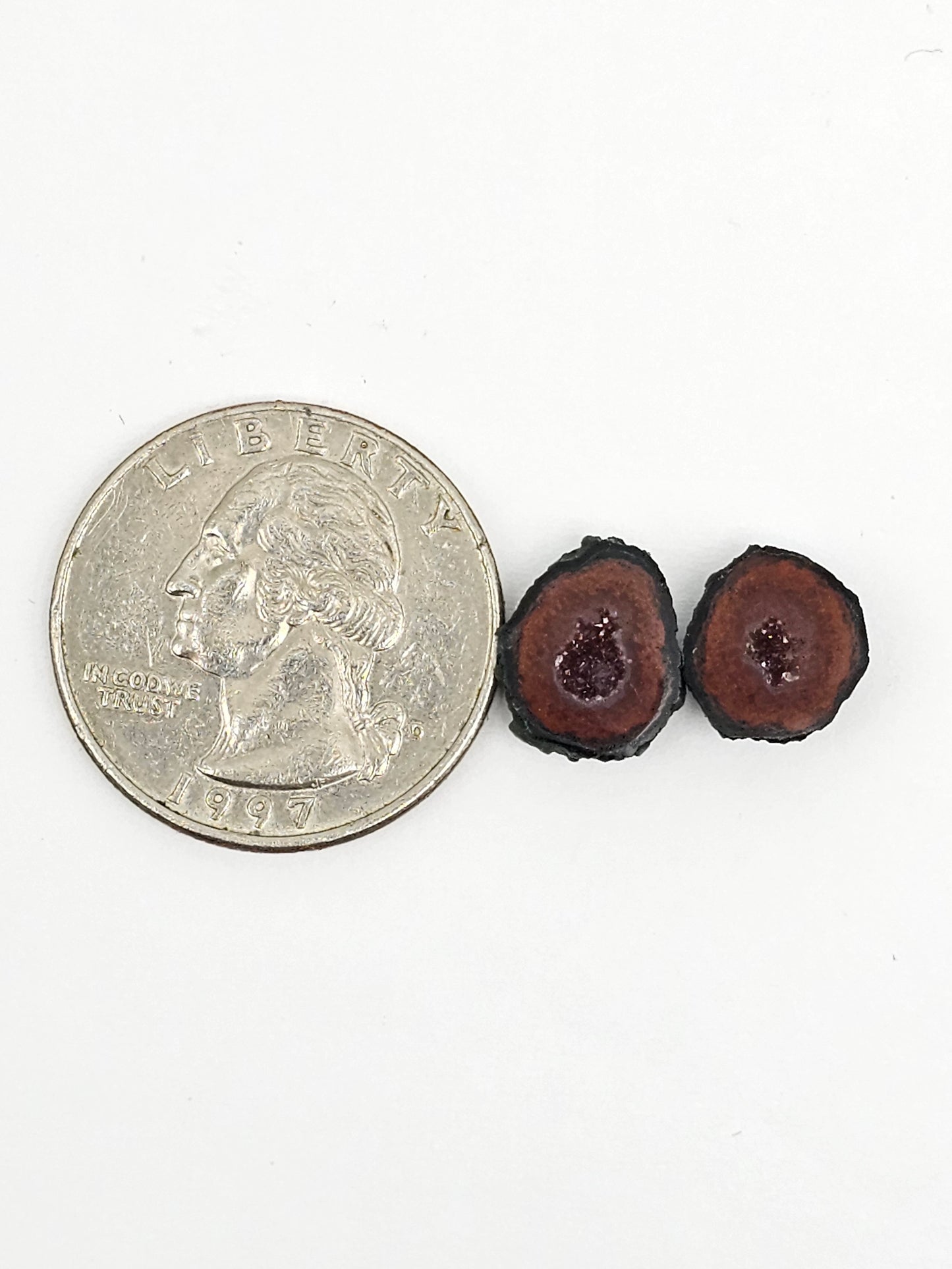Tabasco Geode Cabochon Pair | Natural Mexican Geode