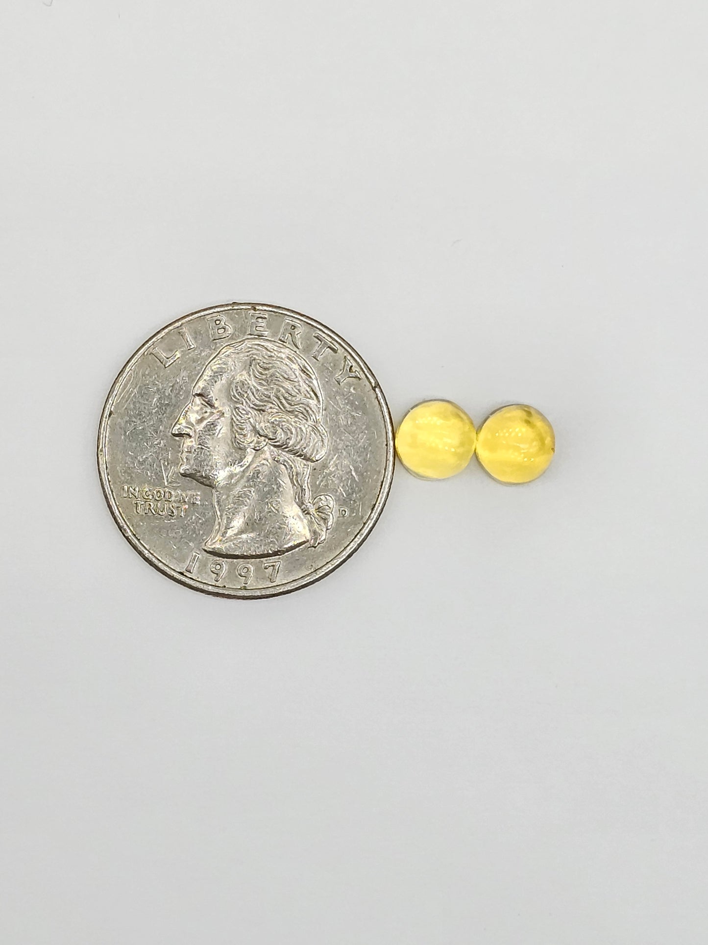 Amber cabochon pair | Artisan Cut Gemstone