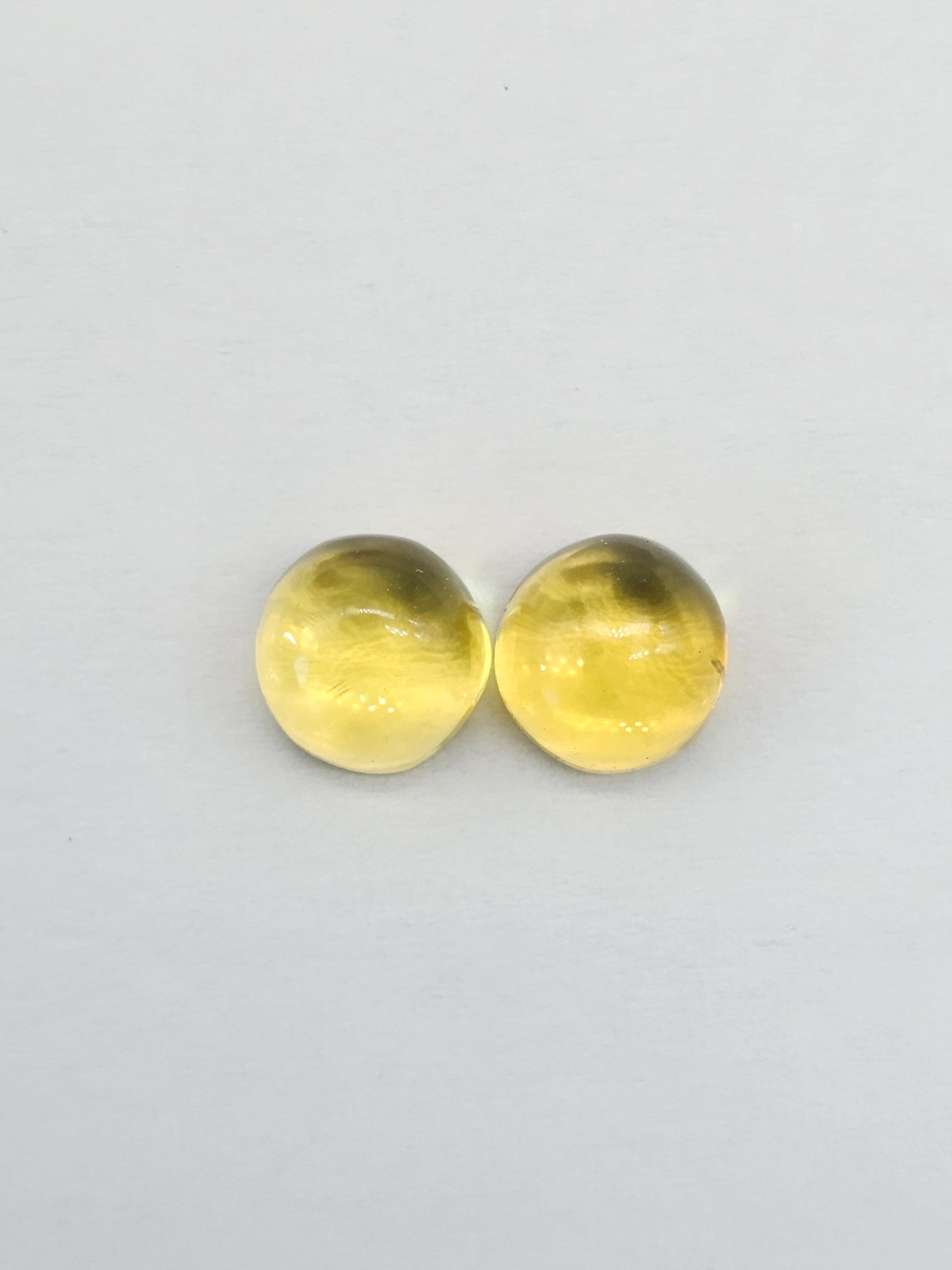 Amber cabochon pair | Artisan Cut Gemstone