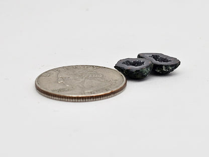 Tabasco Geode Cabochon Pair | Natural Mexican Geode