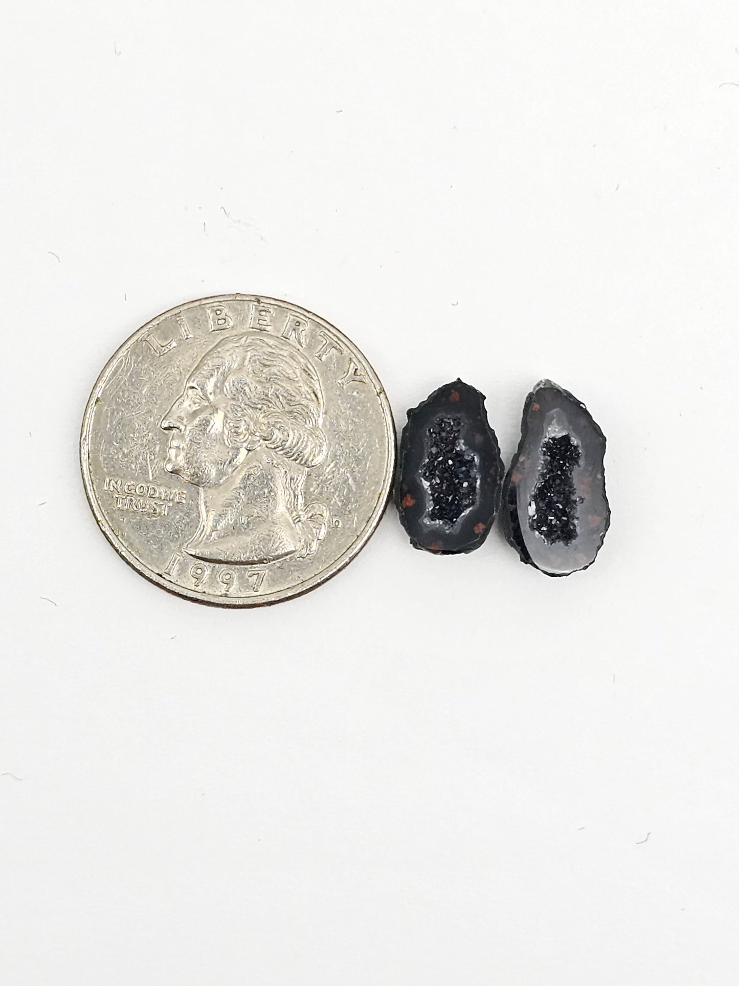 Tabasco Geode Cabochon Pair | Natural Mexican Geode