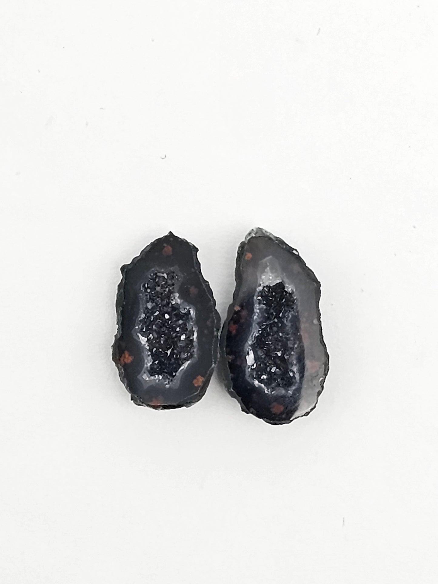 Tabasco Geode Cabochon Pair | Natural Mexican Geode