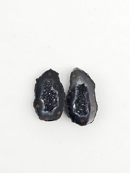 Tabasco Geode Cabochon Pair | Natural Mexican Geode