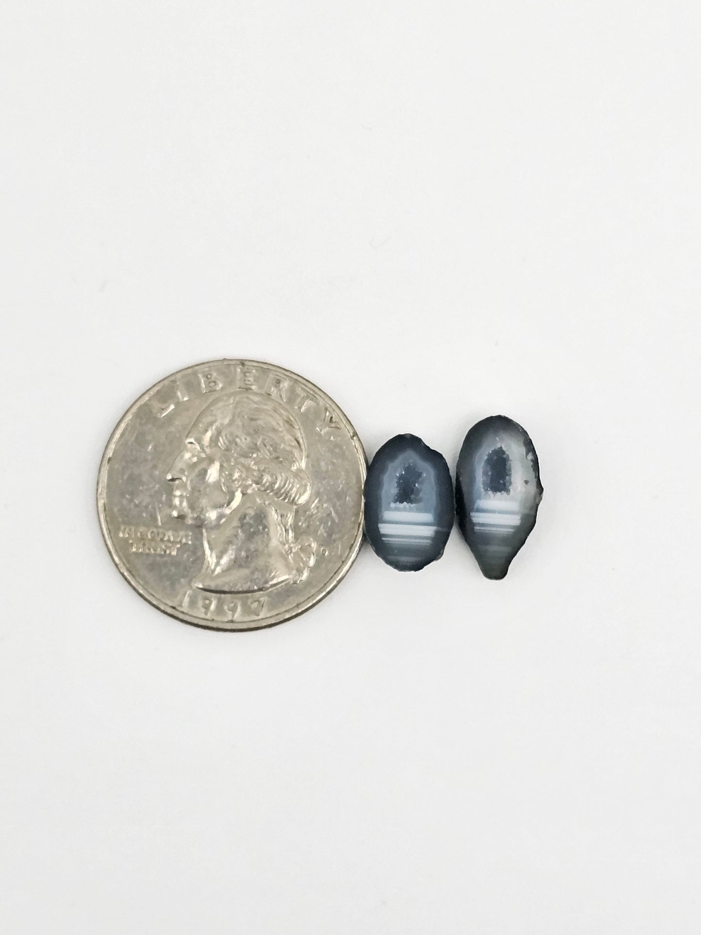 Tabasco Geode Cabochon Pair | Natural Mexican Geode