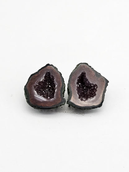 Tabasco Geode Cabochon Pair | Natural Mexican Geode