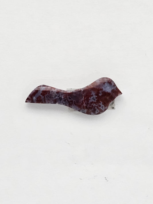 Purple agate bird cabochon