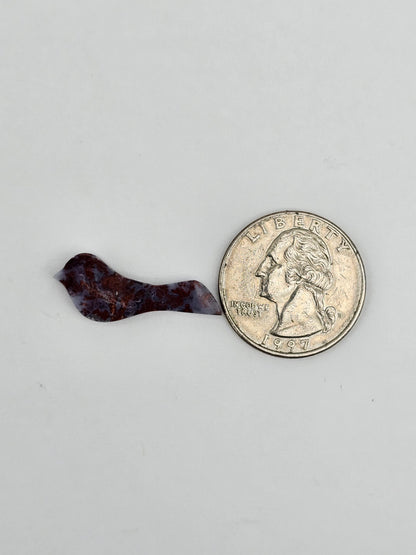Purple agate bird cabochon